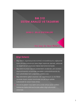 Ders-3 Bilgi Sistemleri