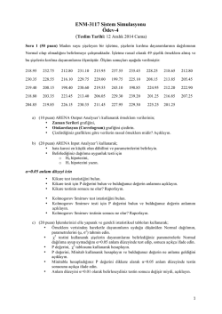ENM-3117 Sistem Simulasyonu Ödev-4