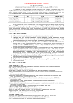 başvuru tarihleri : 05.05.2014 &ndash; 20.05.2014 ankara &uuml;niversitesi