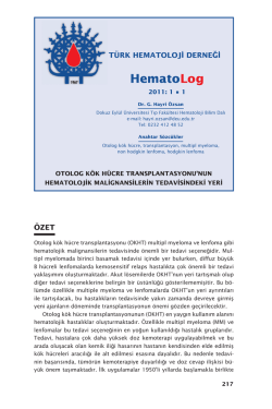 00 yeni.indd - T&uuml;rk Hematoloji Derneği