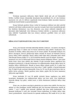 İcra Yoluyla Tahliye