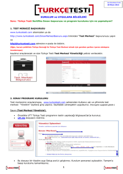 Buradan Alabilirsiniz. - Uluslararası T&uuml;rk&ccedil;e Testi