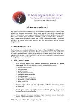 BİTİRME PROJELERİ SERGİSİ - Ebiltem