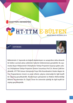 mayıs - haziran 2014 - Hacettepe Teknoloji Transfer Merkezi