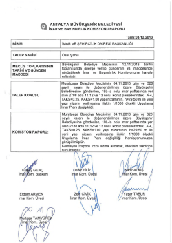 G&uuml;ndemin 69.Maddesi - Antalya Belediyesi