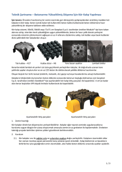 Teknik Şartname &ndash; Betonarme Y&uuml;kseltilmiş D&ouml;şeme İ&ccedil;in K&ouml;r Kalıp