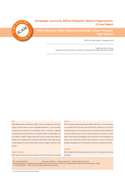 Paraplegia Caused by Diffuse Idiopathic Skeletal Hyperostosis: A