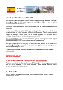 İspanya Gerekli Evraklar