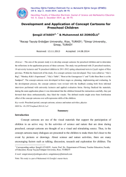 Development and Application of Concept Cartoons for Preschool