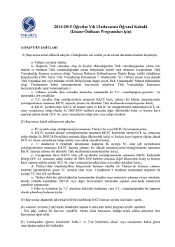 Lisans-&Ouml;nlisans Programları i&ccedil;in - index