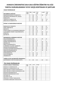 eğitim-öğretim yılı güz yarıyılı kurumlararası yatay geçiş kontenjan