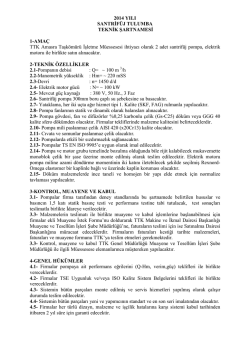 2014 YILI SANTRİFÜJ TULUMBA TEKNİK ŞARTNAMESİ 1