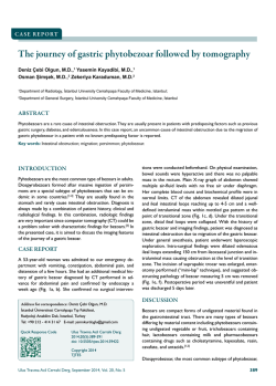 The journey of gastric phytobezoar followed by