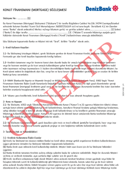 konut finansmanı (mortgage) sözleşmesi