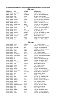 2014-2015 G&uuml;z D&ouml;nemi Bitirme &Ouml;dev Dağılımı.xlsx