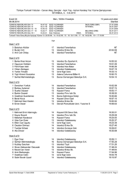 A&ccedil;ık Yaş - Ayhan Karataş Yaz Y&uuml;zme Şampiyonası İSTANBUL, 5.