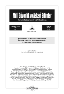 Mill&icirc; G&uuml;venlik ve Asker&icirc; Bilimler - Mill&icirc; G&uuml;venlik ve Askeri Bilimler