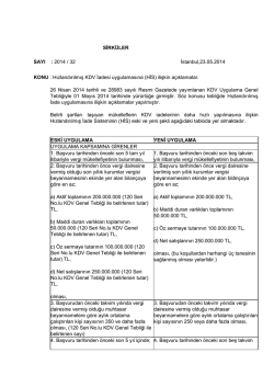 Hızlandırılmış KDV İadesi uygulamasına (HİS)