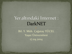 Yer altındaki Internet : DarkNET