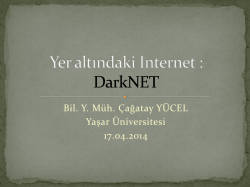 Yer altındaki Internet : DarkNET