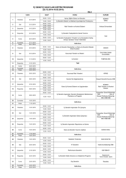 İ&ccedil; Denet&ccedil;i Adayları Eğitim Programı