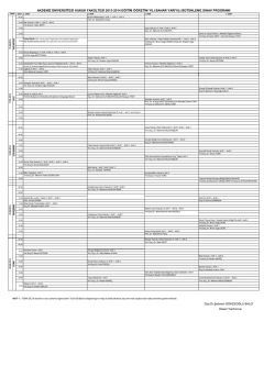 AKDENİZ &Uuml;NİVERSİTESİ HUKUK FAK&Uuml;LTESİ 2013