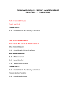 etkinlik takvimi için tıklayınız