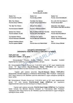 27.02.2014 &Uuml;ni - Sakarya &Uuml;niversitesi