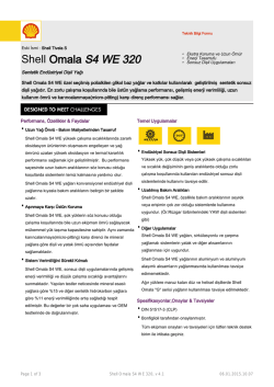 Page 1 Teknik Bilgi Formu Eski İsmi : Shell Tivela S Shell Omala S4