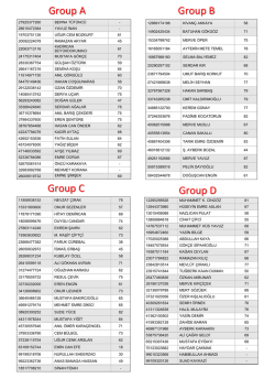 Group A Group C Group D Group B