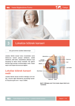 Lokalize böbrek kanseri - EAU Patient Information