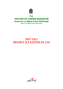 2015 yılı hizmet i&ccedil;i eğitim planı