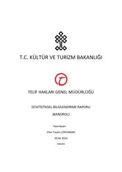 2013 Yılı S&uuml;reli Olmayan Yayınlar Bandrol İstatistikleri