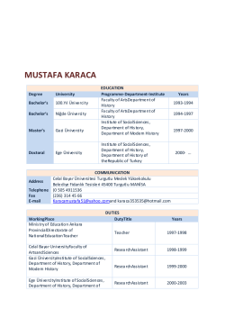 MUSTAFA KARACA - Celal Bayar &Uuml;niversitesi