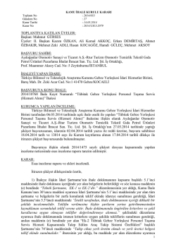 Toplantıya Katılan &Uuml;yeler