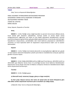 26 Ekim 2014 PAZAR Resm&icirc; Gazete Sayı : 29157