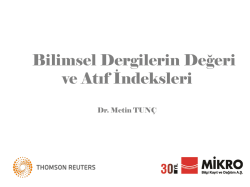 Bilimsel Dergilerin Değeri