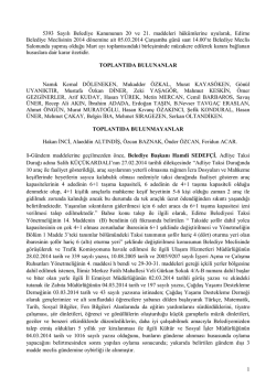 05 mart 2014 tarihli meclis karar özeti
