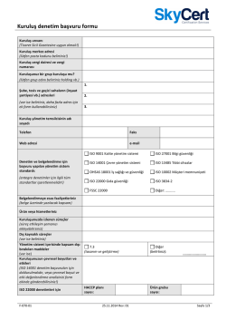 Kuruluş denetim başvuru formu