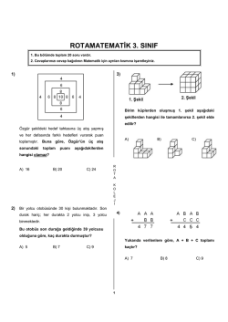 RotaMatematik 3. Sınıf Yarışma Soruları