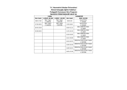 ikinci d&ouml;nem ders programı - Necmettin Erbakan &Uuml;niversitesi