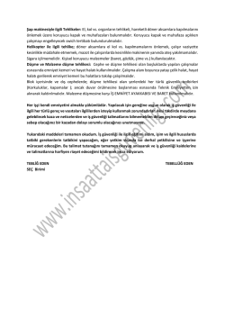 Şap makinesiyle ilgili Tehlikeler: El, kol vs. organların tehlikeli