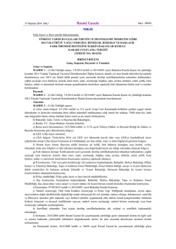 Türkiye Tarım Havzaları Üretim ve Destekleme Modeline