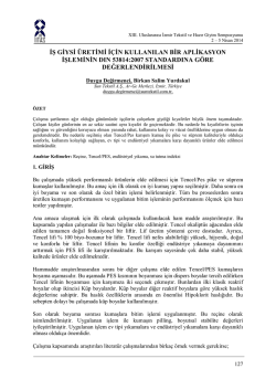 iş giysi &uuml;retimi i&ccedil;in kullanılan bir aplikasyon işleminin dın 53814