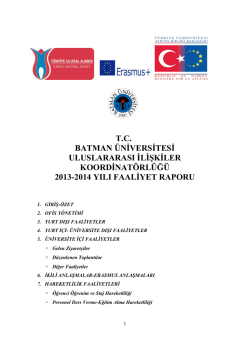 faaliyet raporu - Batman &Uuml;niversitesi