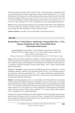 Reaktif Black 5 Tekstil Boyar Maddesinin Nanopartik&uuml;l TiO2 ve TiO2