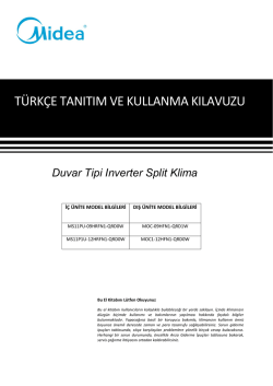 2020001B5311 user manual - Modern Klima Teknolojileri