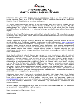 EK - İttifak Holding