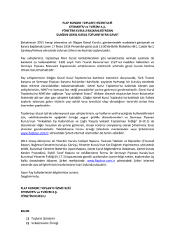 FLAP KONGRE TOPLANTI HİZMETLERİ OTOMOTİV ve