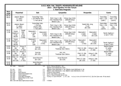 D.E.&Uuml;. M&Uuml;H. FAK. TEKSTİL M&Uuml;HENDİSLİĞİ B&Ouml;L&Uuml;M&Uuml; 2014